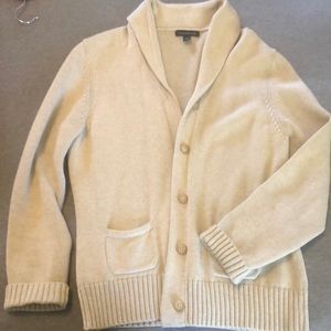 COPY - Lands End Cream Color Shawl Neck Cardigan